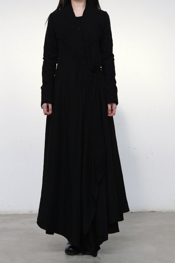 Marc le bihan double fabric dress 2185 black